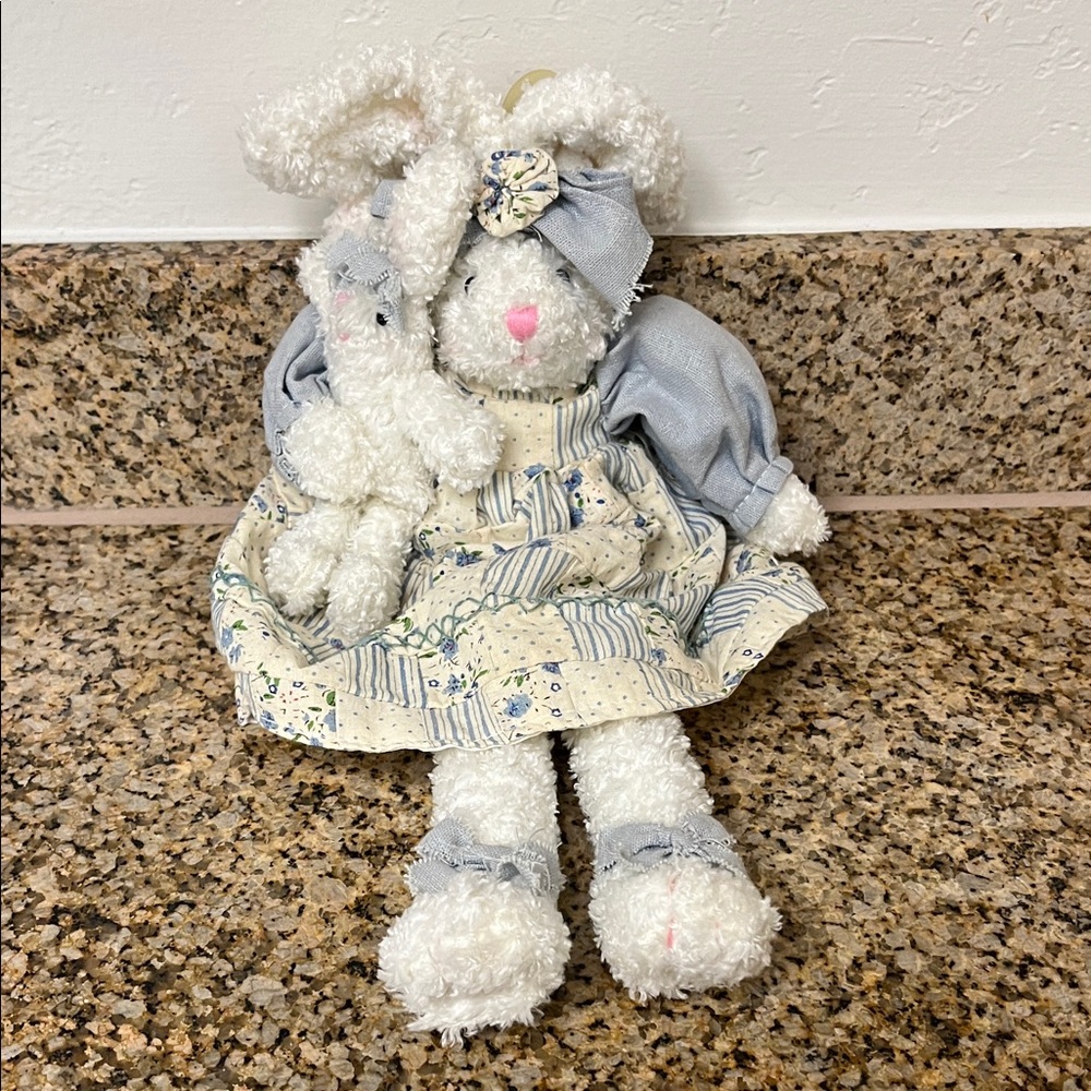 NWT Adorable Plush Bunny with Baby Bunny